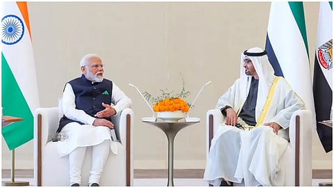 UAE President Sheikh Mohammed bin Zayed Al Nahyan and Prime Minister Narendra Modi