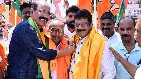 kpcc president sunny joseph brother joined bjp