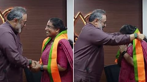 cpm area committee member adv smitha sundaresan joins bjp