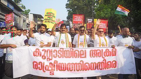 K.C. Venugopan's protest against the politics of violence