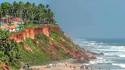 young man jumped 60 feet from a helipad cliff in varkala