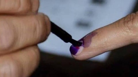 Voter left without polling after applying ink