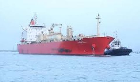 Another ship carrying cooking gas arrives