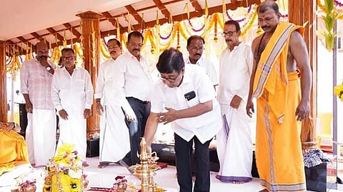 Gurudev's consecration ceremony and temple dedication were performed.