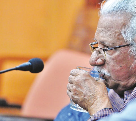 Adoor Gopalakrishnan during a press conference in Thiruvananthapuram on Tuesday.
- KB Jayachandran