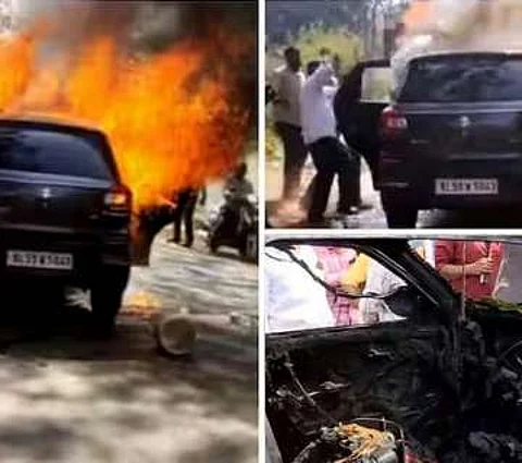 Pregnant woman, husband die as car catches fire in Kerala