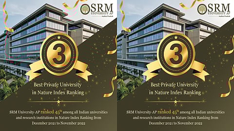 SRM University-AP ranked 3rd in India's private ones