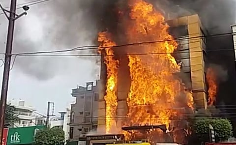 Fire in Indore hotel; eight rescued