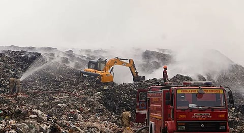 Watch tower, digital security equipment and fire watchmen to prevent fire accidents at Brahmapuram