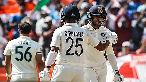 Gill scores half-century, India reach 129/1 after losing Rohit Sharma