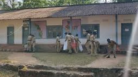Herd of wild elephants attack govt school in Kerala