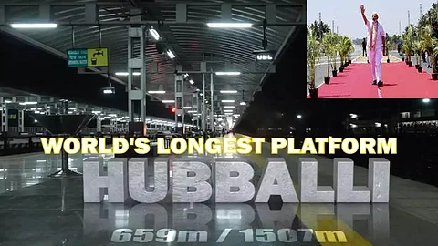 PM dedicates world's longest railway platform in Hubballi