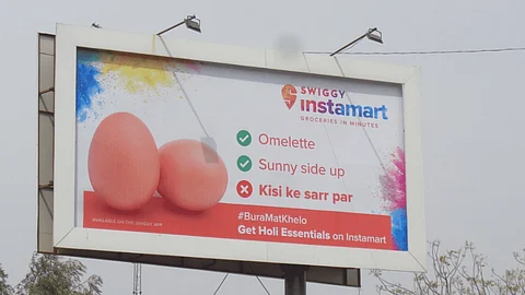Swiggy takes down 'egg ad' billboard for Holi after backlash