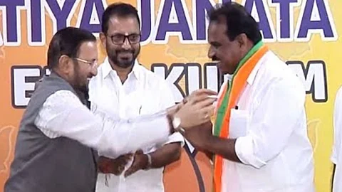 Former Kerala Congress Party leader Victor T Thomas joins BJP