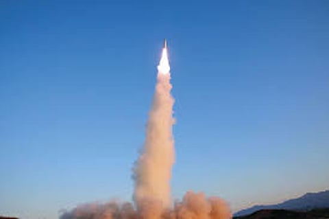 North fires ballistic missile into sea between Koreas, Japan
