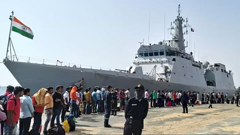 First batch of 278 stranded Indians evacuated from Sudan in naval ship