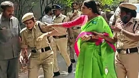 YS Sharmila arrested after she 'assaults' cops in Hyderabad