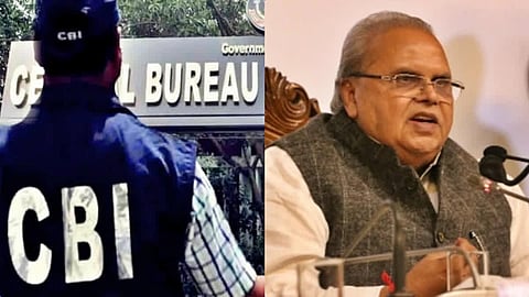 CBI team at ex-JK guv Satya Pal Malik's Delhi residence
