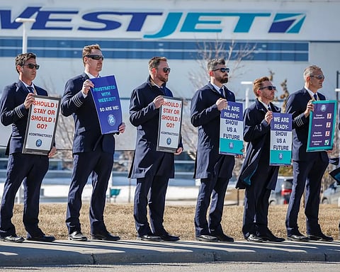 Union for Canada's second biggest airline says pilots issue 72-hour strike notice