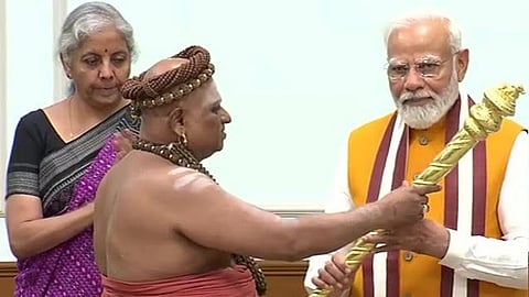 Modi receives 'Sengol from Adheenams