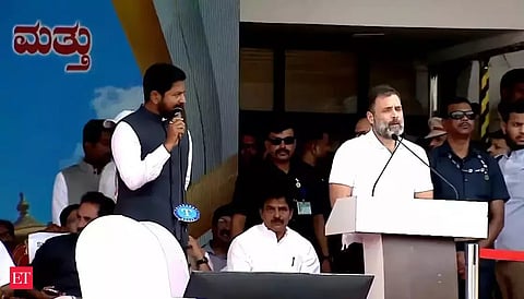 Five 'guarantees' will become a law after 1st Cabinet meeting today: Rahul Gandhi