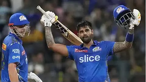 Suryakumar Yadav's maiden IPL hundred powers Mumbai Indians to 218/5 against Gujarat Titans