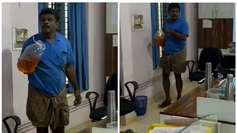 Panchayat office set afire in Kerala, accused held