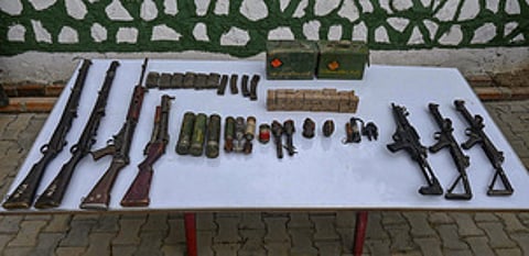 35 weapons, warlike stores recovered by security forces during combing operations in Manipur