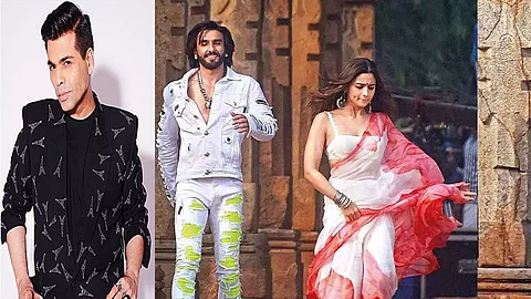 Karan Johar (Left) and a still from Kuch Kuch Hota Hai