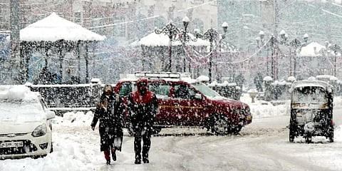 Unseasonal snowfall, rains lash Ladakh; red alert issued