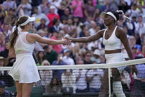 Venus Williams falls early in her first match at her 24th Wimbledon and loses to Elina Svitolina