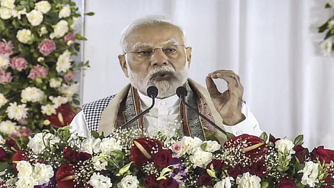 PM Modi takes dig at BRS, AAP in Delhi excise policy scam, calls KCR govt "most corrupt