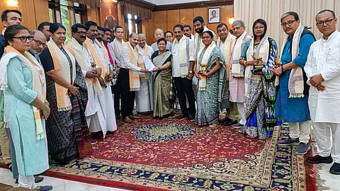MPs from Oppn bloc INDIA submit memorandum to Manipur Governor Anusuiya Uikey