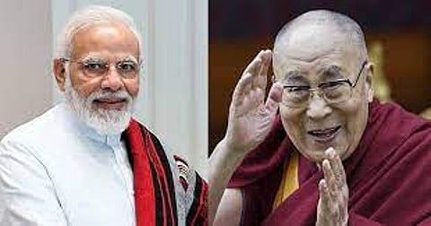 Dalai Lama greets PM Modi on birthday