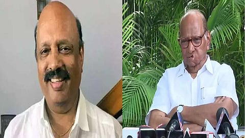 NCP chief Sharad Pawar removes MLA Thomas K Thomas (left)