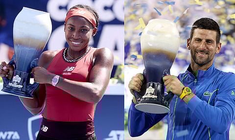 Djokovic outlasts Alcaraz in nearly 4 hours for title in Cincinnati; Coco Gauff wins women's title