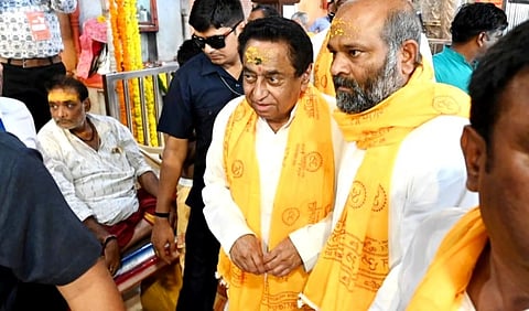 MP Congress chief Kamal Nath seeks Lord Mahakal's help to rid people of "50% cut rule"