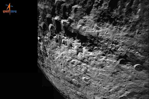 ISRO releases images of the Moon captured by Chandrayaan-3's Lander