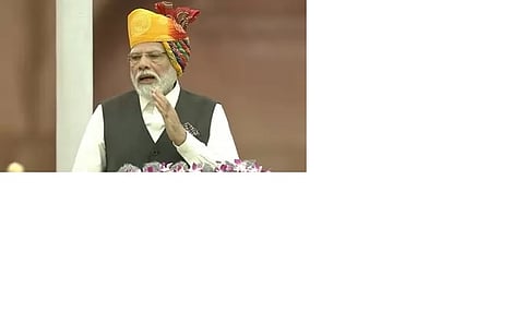 PM Modi during Independence Day address