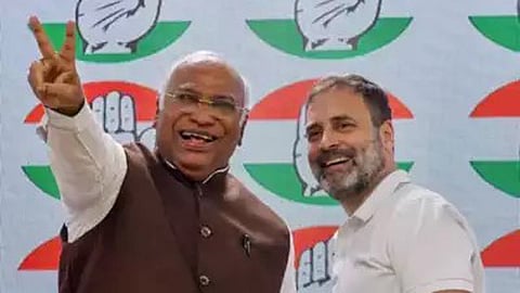 Rahul Gandhi with Congress Presideent M Kharge