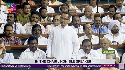 Congress MP Gaurav Gogoi opens the debate on no-confidence motion in the Lok Sabha