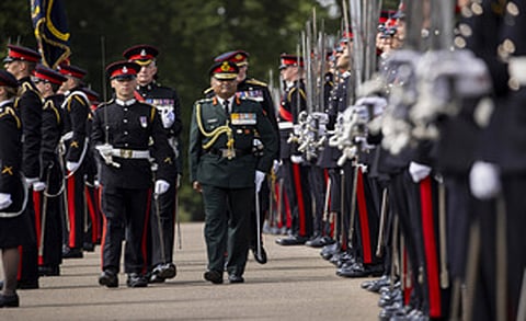 Gen Pande at the Sovereign’s Parade, the Royal Military Academy