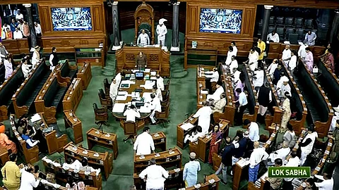 Lok Sabha discussion on the no-confidence motion against the government.