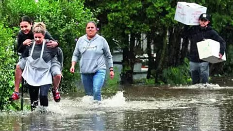 New York flood caused by rainstorm