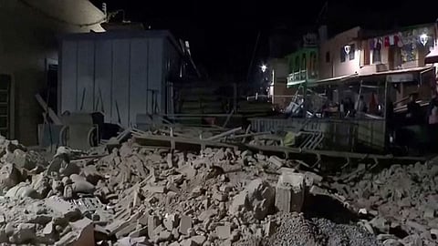 Earthquake site in Morocco