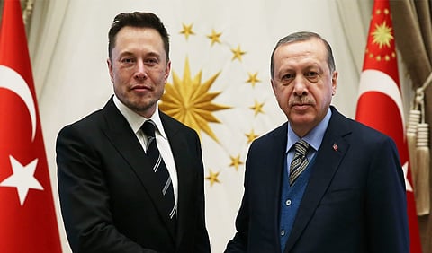 Turkish President Recep Tayyip Erdogan and Elon Musk