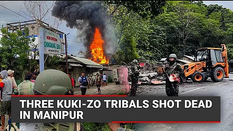 Manipur violence - Three Kuki-Zo tribals shot dead