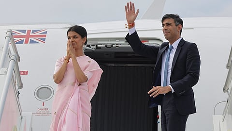 UK First Lady Akshata Murty sports a traditional saree as she bids adieu to India