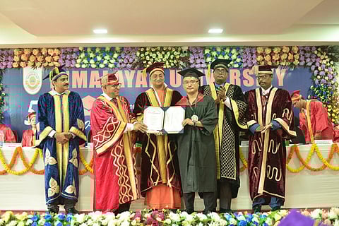 The 5th convocation of Himalayan University concluded with the Vice Chancellor's declaration, leaving the attendees inspired and motivated to embark on their future journeys with newfound zeal and determination.