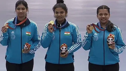 India win team silver in women's 50m 3 position event at the Asian Games